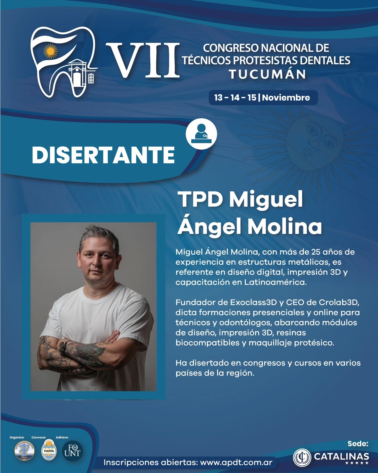 Miguel Ángel Molina — Técnico Protesista Dental y CEO de Crolab3D en su laboratorio de Mar del Plata
