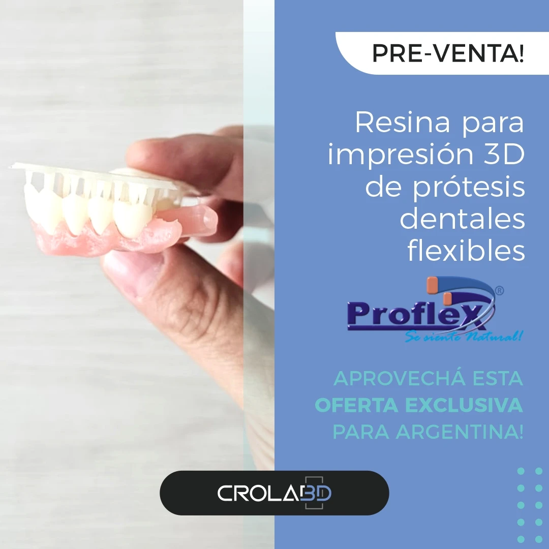 Material Proflex para prótesis flexibles dentales biocompatible